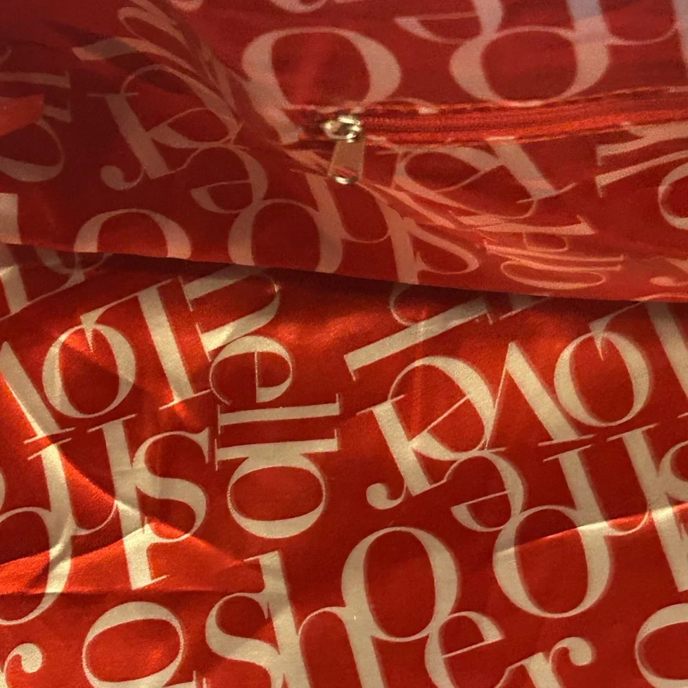 DSW black satin duffel bag. - Picture 4 of 16